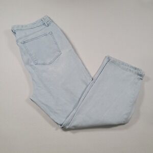 Good‎ American Women Jeans Size 18 Light Wash Straight Leg High Rise Denim